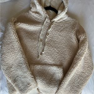 American Eagle Sherpa/Teddy Hoodie